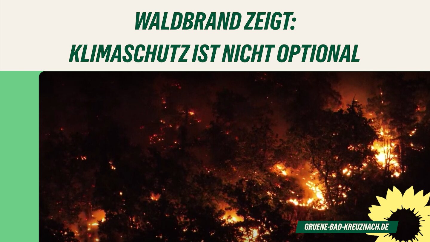 Waldbrand zeigt: Klimaschutz ist nicht optional